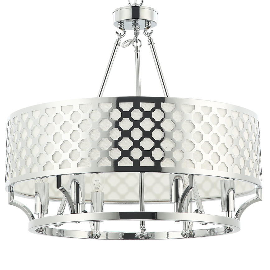 Open Design OR84375 - Πολυέλαιος με αλυσίδα VERNO 6xE14/12W/230V Ø 55 cm γυαλιστερό χρώμιο