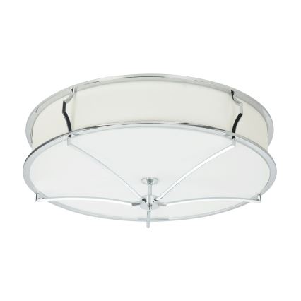 Open Design OR84429 - Φωτιστικό οροφής STESSO 6xE27/12W/230V Ø 85 cm γυαλιστερό χρώμιο/λευκό