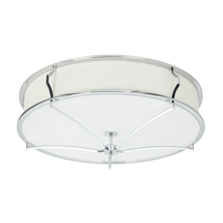 Open Design OR84429 - Φωτιστικό οροφής STESSO 6xE27/12W/230V Ø 85 cm γυαλιστερό χρώμιο/λευκό