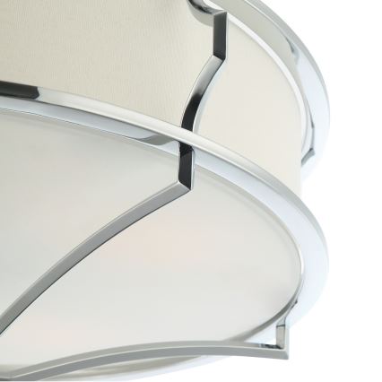 Open Design OR84429 - Φωτιστικό οροφής STESSO 6xE27/12W/230V Ø 85 cm γυαλιστερό χρώμιο/λευκό