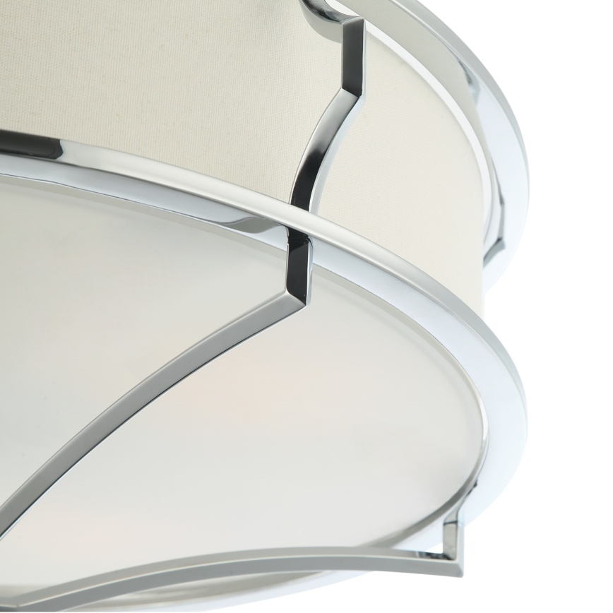 Open Design OR84429 - Φωτιστικό οροφής STESSO 6xE27/12W/230V Ø 85 cm γυαλιστερό χρώμιο/λευκό