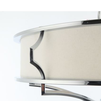 Open Design OR84429 - Φωτιστικό οροφής STESSO 6xE27/12W/230V Ø 85 cm γυαλιστερό χρώμιο/λευκό