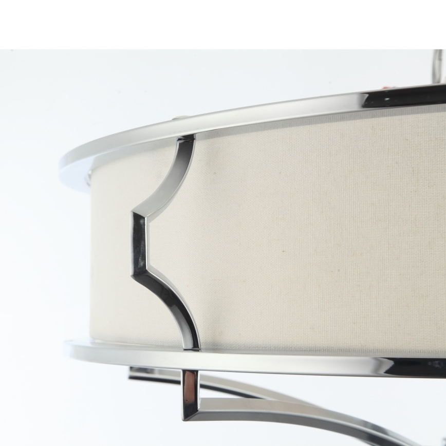 Open Design OR84429 - Φωτιστικό οροφής STESSO 6xE27/12W/230V Ø 85 cm γυαλιστερό χρώμιο/λευκό