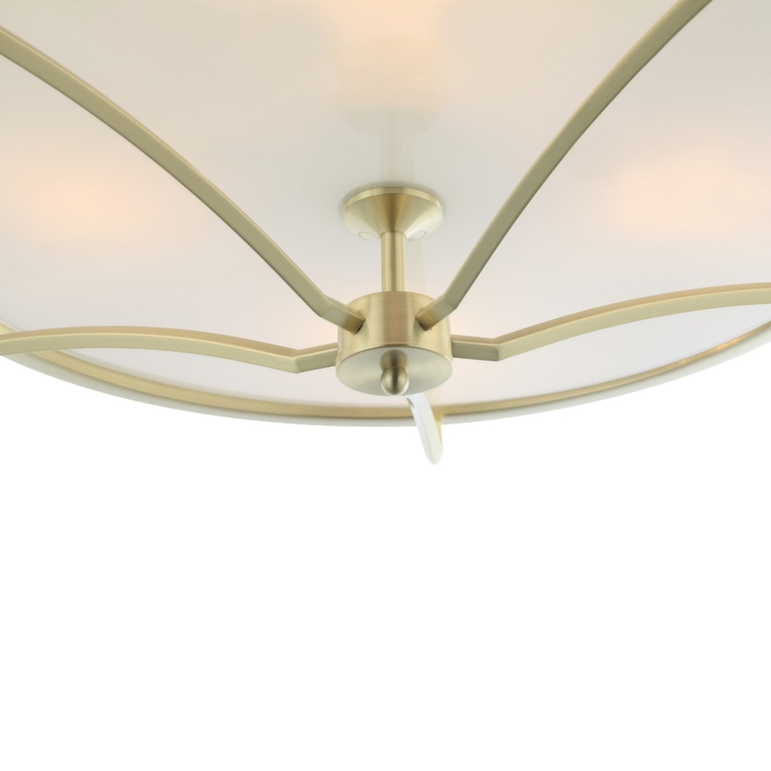 Open Design OR84436 - Φωτιστικό οροφής STESSO 4xE27/12W/230V Ø 65 cm ορείχαλκος/λευκό