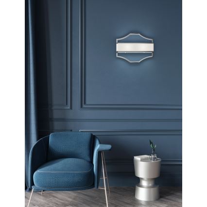 Open Design OR84504 - Επιτοίχιο φωτιστικό GERDO 2xE14/12W/230V γυαλιστερό χρώμιο/λευκό