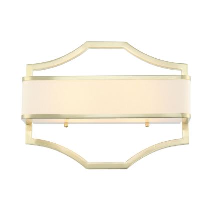 Open Design OR84511 - Επιτοίχιο φωτιστικό GERDO 2xE14/12W/230V ορείχαλκος/λευκό