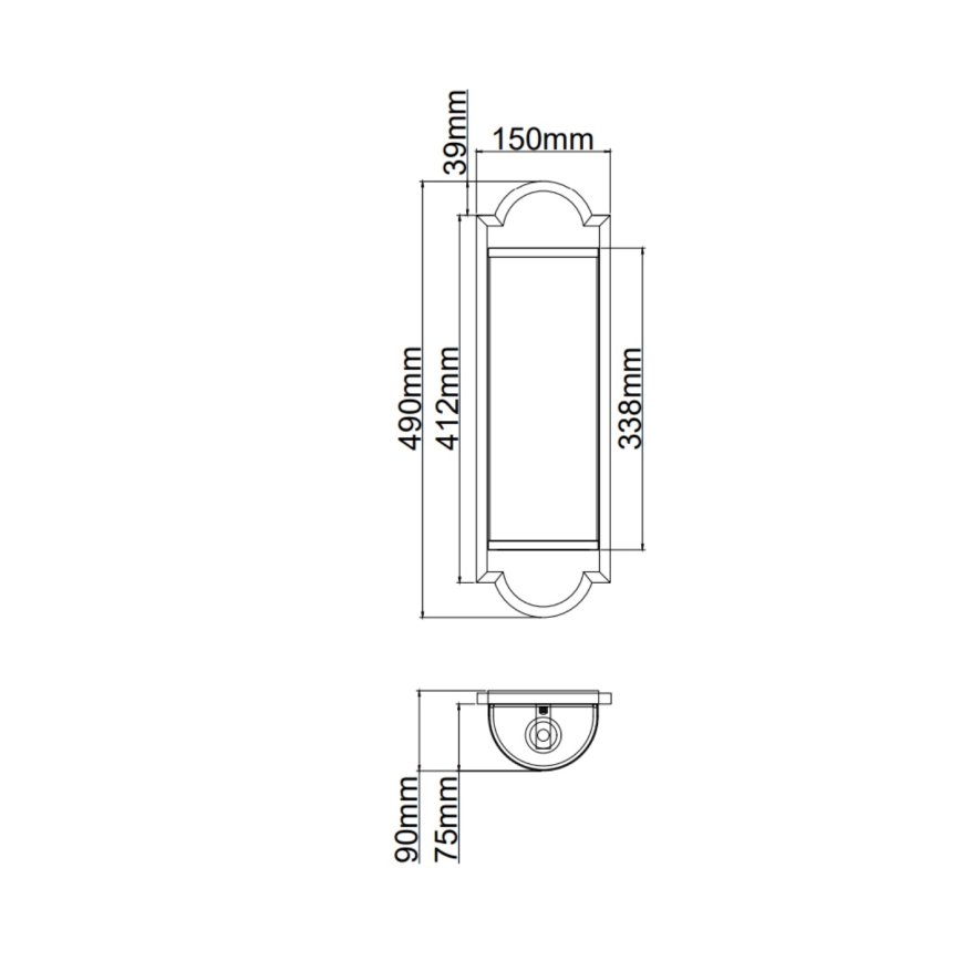 Open Design OR84542 - Επιτοίχιο φωτιστικό LIBERO 2xE14/12W/230V μπρούτζινο