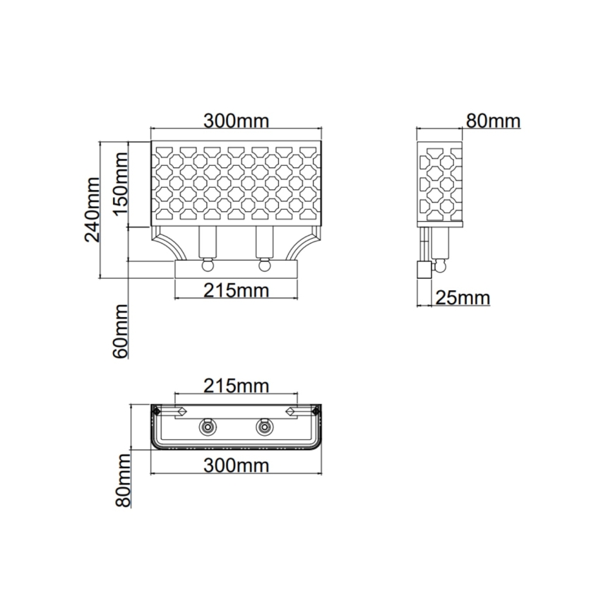 Open Design OR84597 - Επιτοίχιο φωτιστικό VERNO 2xE14/12W/230V γυαλιστερό χρώμιο