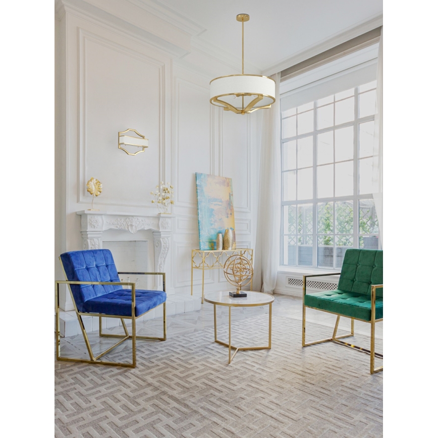 Open Design OR84825 - Φωτιστικό οροφής με ράβδο GERDO 4xE27/12W/230V χρυσό/λευκό