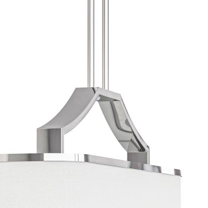Open Design OR84849 - Πολύφωτο σε ράβδο GERDO OVALE 6xE14/12W/230V γυαλιστερό χρώμιο/λευκό