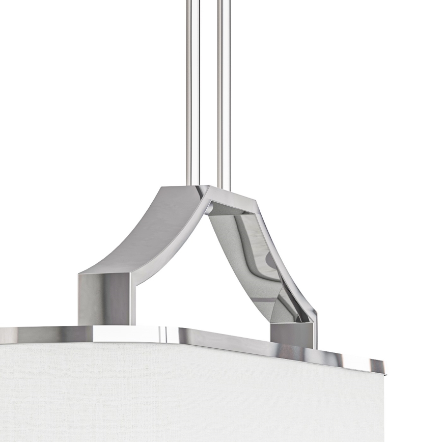 Open Design OR84849 - Πολύφωτο σε ράβδο GERDO OVALE 6xE14/12W/230V γυαλιστερό χρώμιο/λευκό