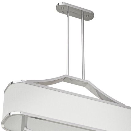Open Design OR84849 - Πολύφωτο σε ράβδο GERDO OVALE 6xE14/12W/230V γυαλιστερό χρώμιο/λευκό