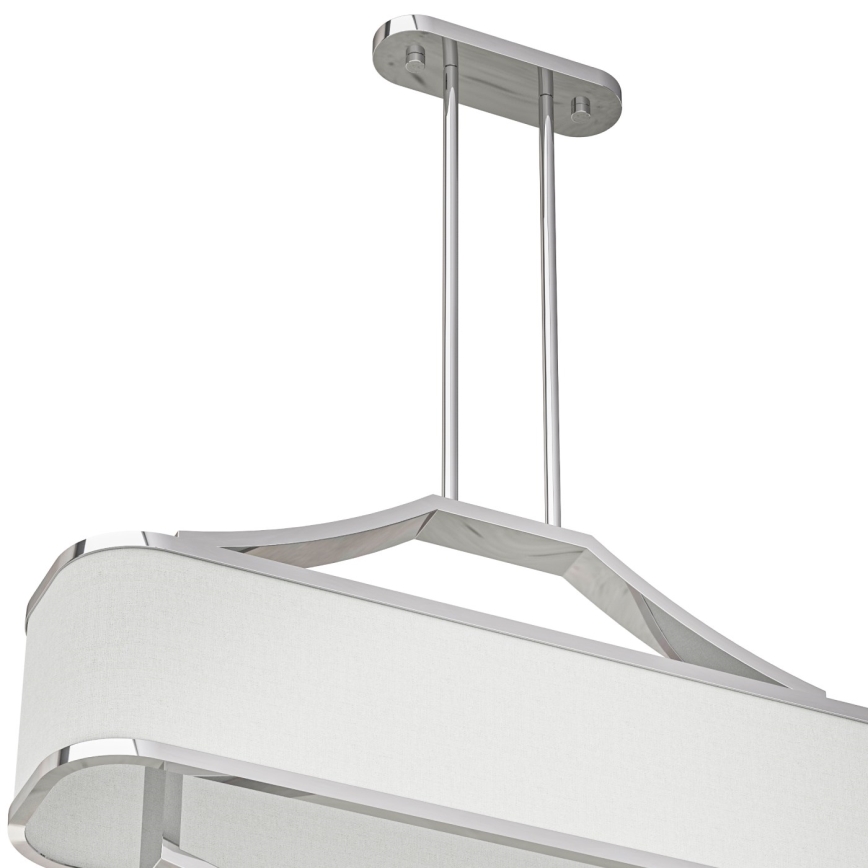 Open Design OR84849 - Πολύφωτο σε ράβδο GERDO OVALE 6xE14/12W/230V γυαλιστερό χρώμιο/λευκό
