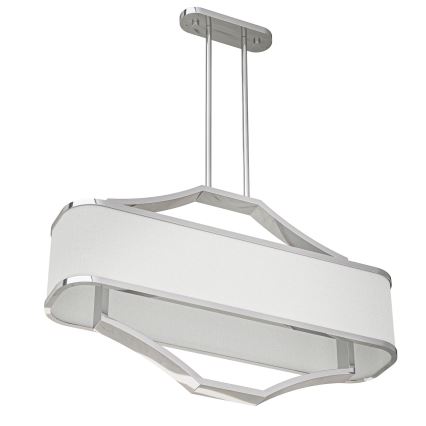 Open Design OR84849 - Πολύφωτο σε ράβδο GERDO OVALE 6xE14/12W/230V γυαλιστερό χρώμιο/λευκό