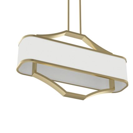 Open Design OR84856 - Φωτιστικό οροφής σε ράβδο GERDO OVALE 6xE14/12W/230V ορείχαλκος/λευκό