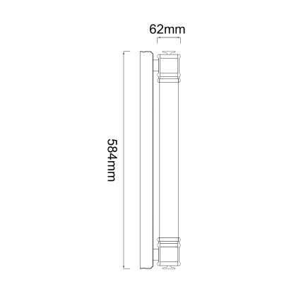 Open Design OR85235 - Φωτιστικό καθρέφτη μπάνιου OMI LED/13W/230V 58 cm IP44 γυαλισμένο χρώμιο