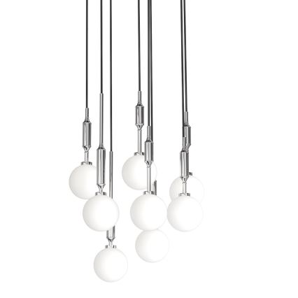 Open Design OR85327 - Κρεμαστό φωτιστικό με καλώδιο ERO 8xG9/8W/230V γυαλισμένο χρώμιο