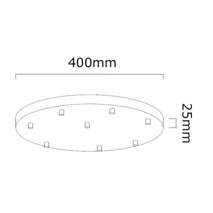 Open Design OR85334 - Κρεμαστό φωτιστικό με καλώδιο ERO 8xG9/8W/230V χρυσό