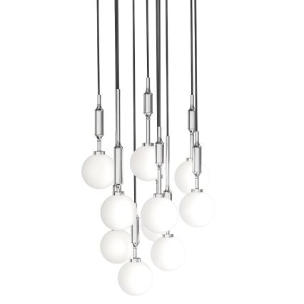 Open Design OR85358 - Κρεμαστό φωτιστικό ERO με καλώδιο 10xG9/8W/230V γυαλιστερό χρώμιο