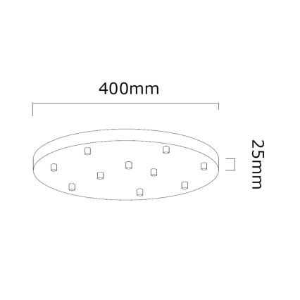 Open Design OR85358 - Κρεμαστό φωτιστικό ERO με καλώδιο 10xG9/8W/230V γυαλιστερό χρώμιο