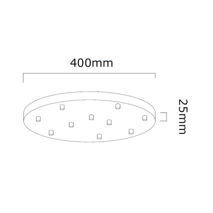Open Design OR85365 - Κρεμαστό φωτιστικό σε καλώδιο ERO 10xG9/8W/230V χρυσό