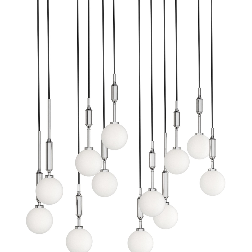 Open Design OR85440 - Κρεμαστό φωτιστικό με καλώδιο ERO 12xG9/8W/230V, γυαλιστερό χρώμιο