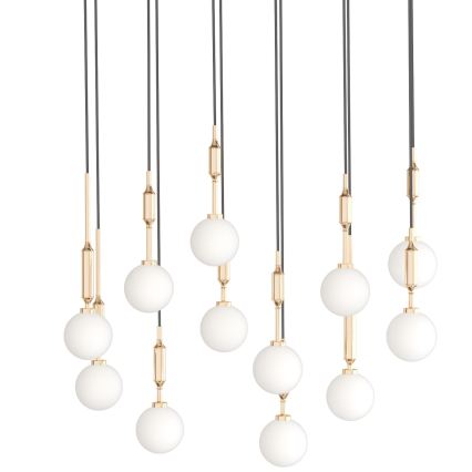 Open Design OR85457 - Πολυέλαιος με καλώδιο ERO 12xG9/8W/230V, χρυσός