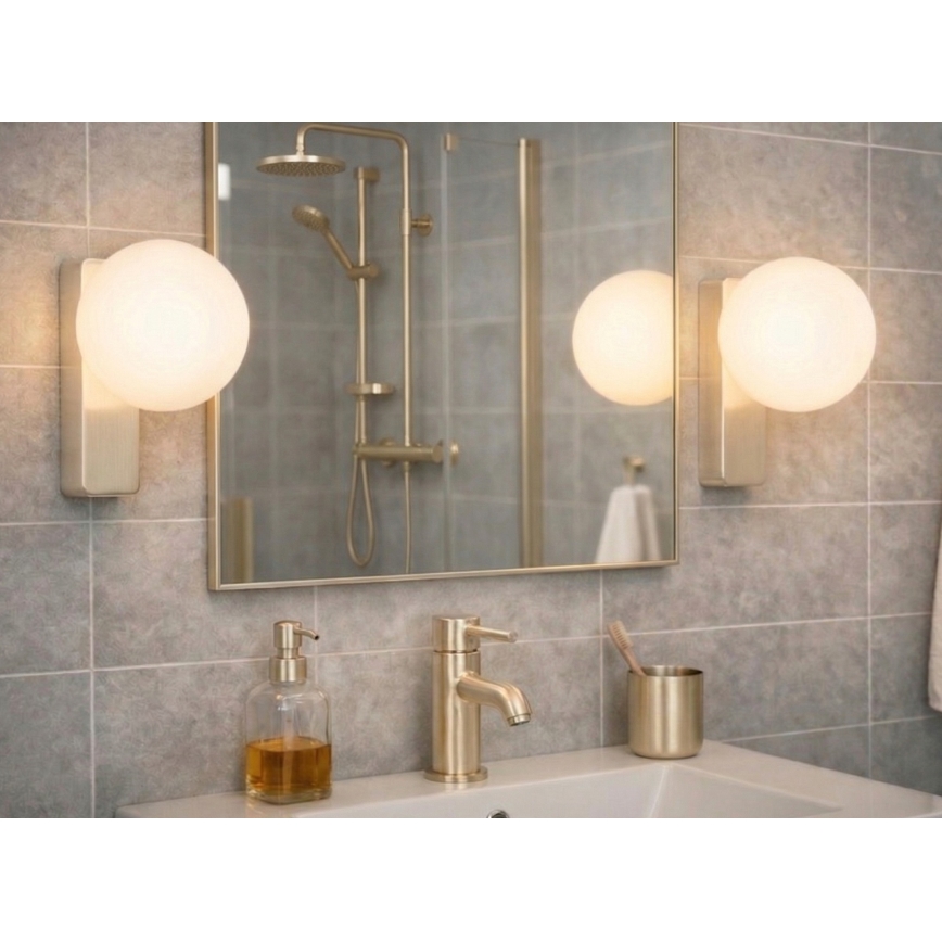 Open Design OR85532 - Επιτοίχιο φωτιστικό μπάνιου BOLETTA 1xG9/8W/230V IP44 από ορείχαλκο