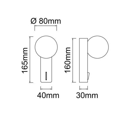 Open Design OR85549 - Επιτοίχιο φωτιστικό μπάνιου BOLETTA 1xG9/8W/230V IP44 μπεζ
