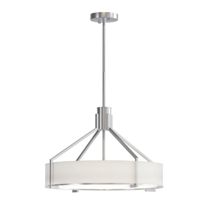 Open Design OR85624 - Φωτιστικό οροφής σε ράβδο DORETTO 4xE27/15W/230V Ø 50 cm ματ χρώμιο/λευκό