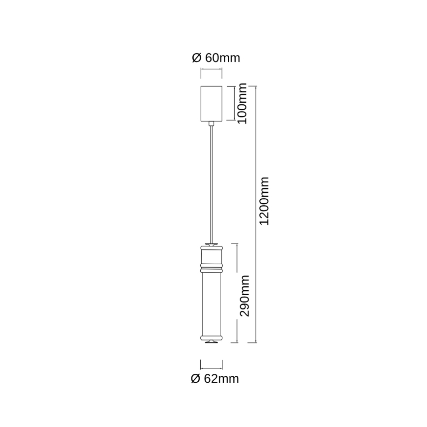 Open Design OR85723 - Κρεμαστό φωτιστικό LED σε καλώδιο OMI LED/10W/230V, μπρούτζινο
