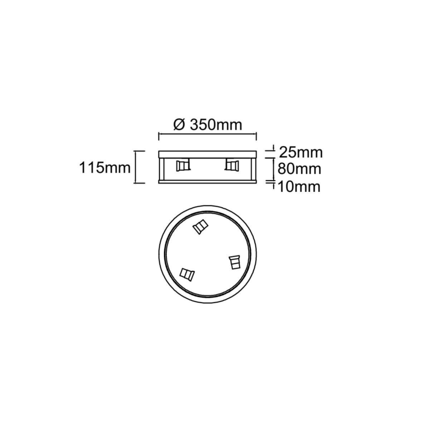 Open Design OR85778 - Φωτιστικό οροφής SANDRO 3xE14/12W/230V Ø 35 cm, ορείχαλκος