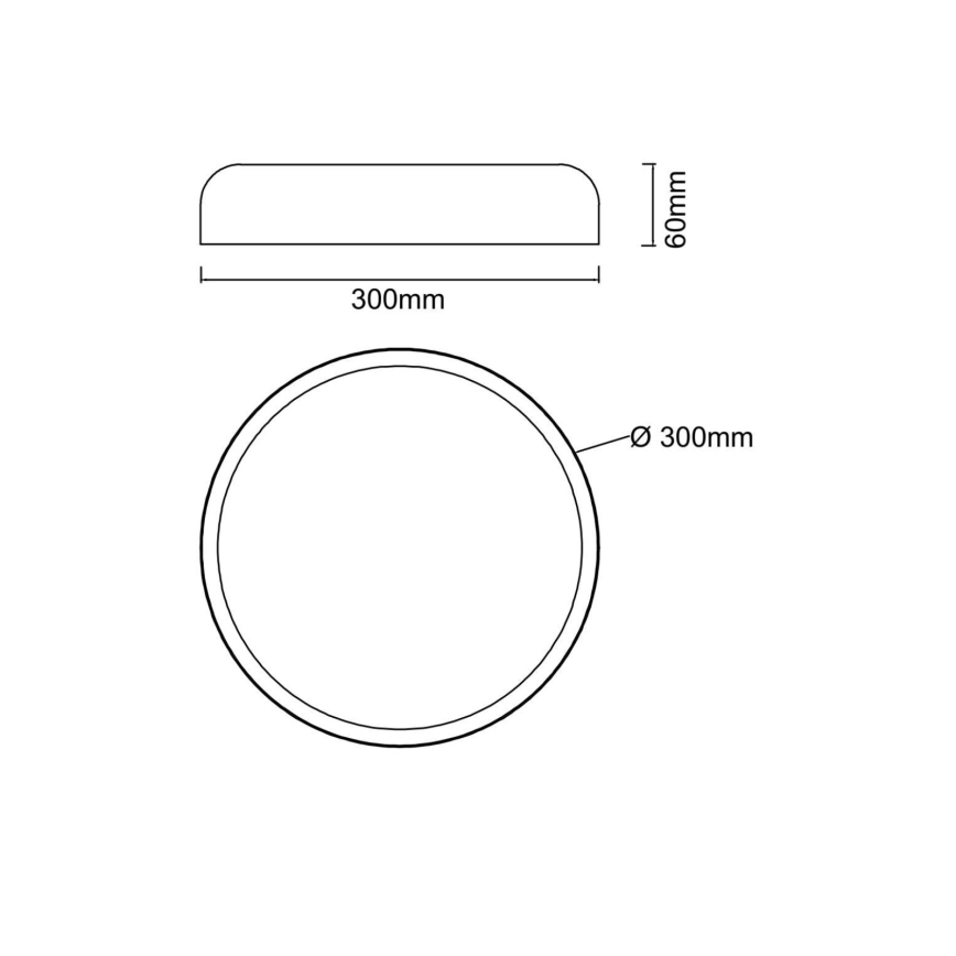 Open Design OR85945 - LED φωτιστικό οροφής CEDRONE LED/25W/230V 3000/4500/6500K Ø 30 cm λευκό