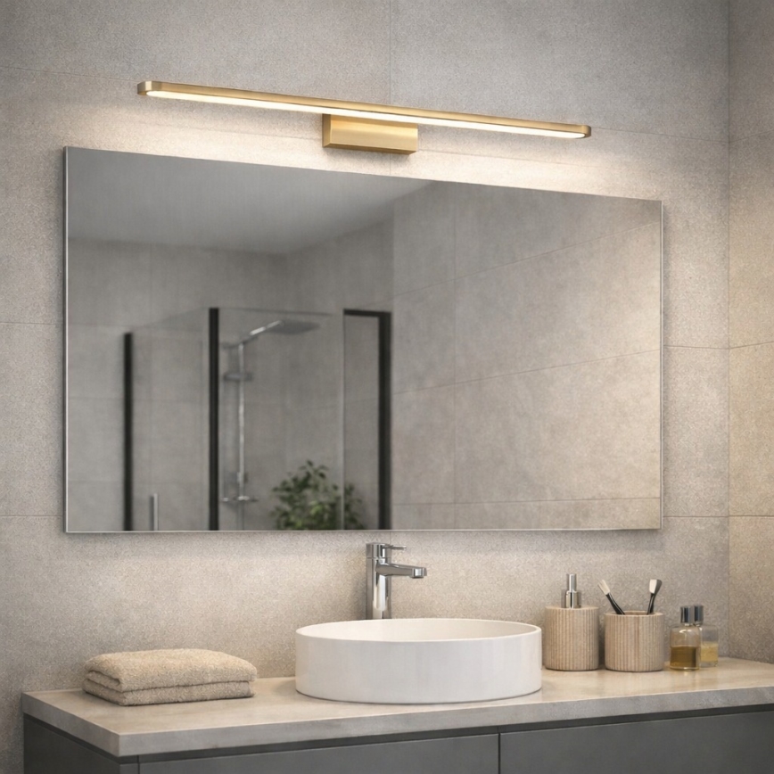 Open Design OR86140 - LED Φωτιστικό καθρέφτη μπάνιου LUCE LED/12W/230V 3000/4500/6500K 91,5 cm IP44 ορείχαλκος