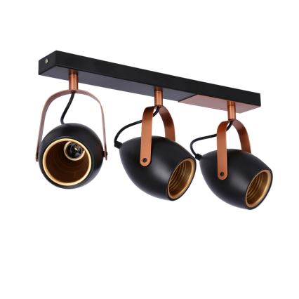 Σποτ φωτιστικό ANICA 3xE14/40W/230V μαύρο/χάλκινο