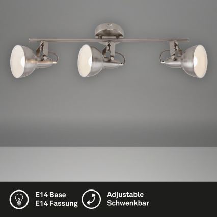 Σποτ φωτιστικό 3xE14/40W/230V σε ματ χρώμιο