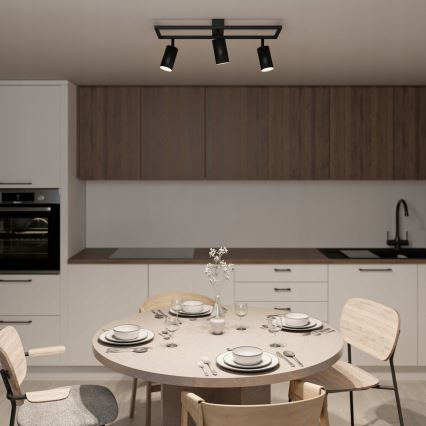 Σποτ φωτιστικό 3xGU10/30W/230V μαύρο