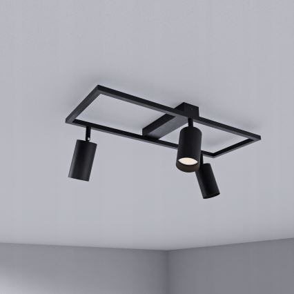 Σποτ φωτιστικό 3xGU10/30W/230V μαύρο