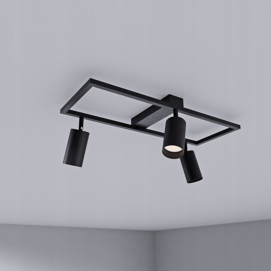 Σποτ φωτιστικό 3xGU10/30W/230V μαύρο