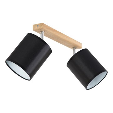 Σποτ φωτιστικό APRILLIA 2xE27/25W/230V δρυς μαύρο