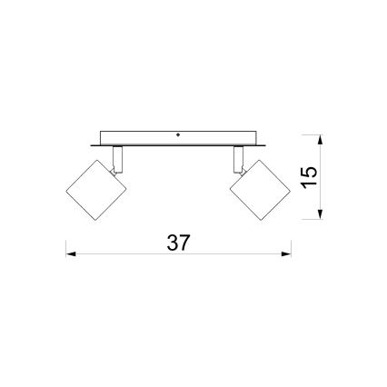 Σποτ φωτιστικό DEMIA 2xGU10/8W/230V μπεζ