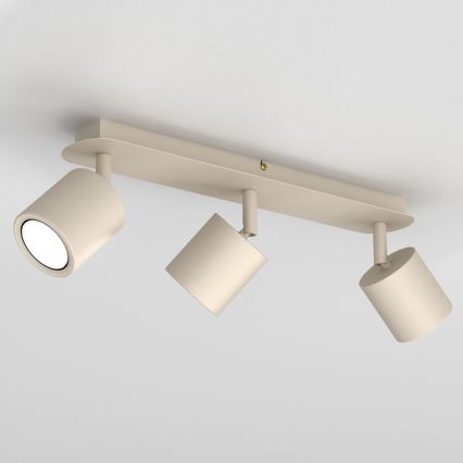 Σποτ φωτιστικό DEMIA 3xGU10/8W/230V μπεζ