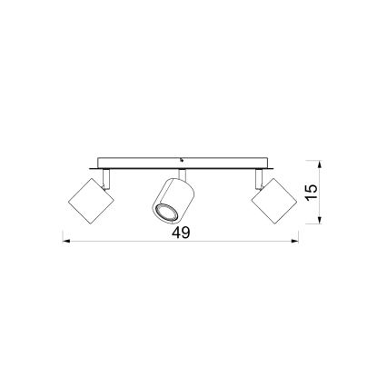 Σποτ φωτιστικό DEMIA 3xGU10/8W/230V μπεζ