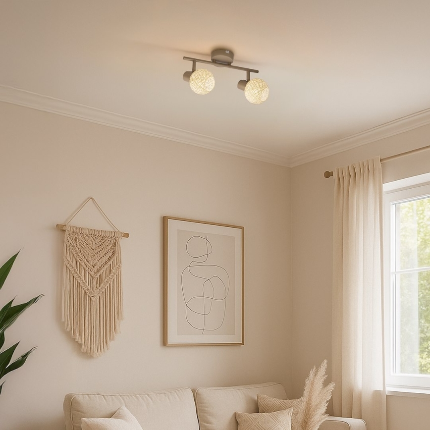 Σποτ φωτιστικό DEX 2xE14/10W/230V μπεζ/κρεμ