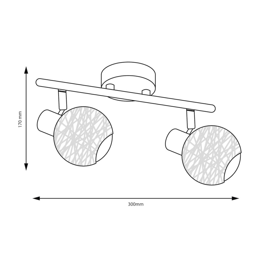 Σποτ φωτιστικό DEX 2xE14/10W/230V μπεζ/κρεμ