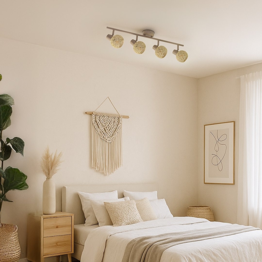 Σποτ φωτιστικό DEX 4xE14/10W/230V μπεζ/κρεμ