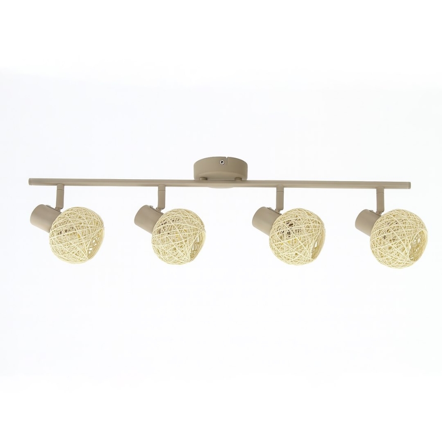 Σποτ φωτιστικό DEX 4xE14/10W/230V μπεζ/κρεμ