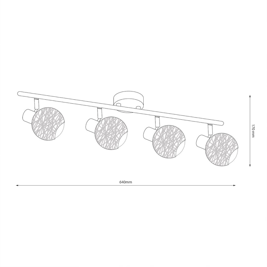 Σποτ φωτιστικό DEX 4xE14/10W/230V μπεζ/κρεμ