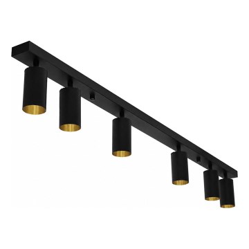 Σποτ φωτιστικό FILO 6xGU10/30W/230V μαύρο/χρυσό