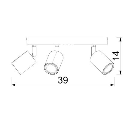 Σποτ φωτιστικό FUN 5xGU10/8W/230V γκρι